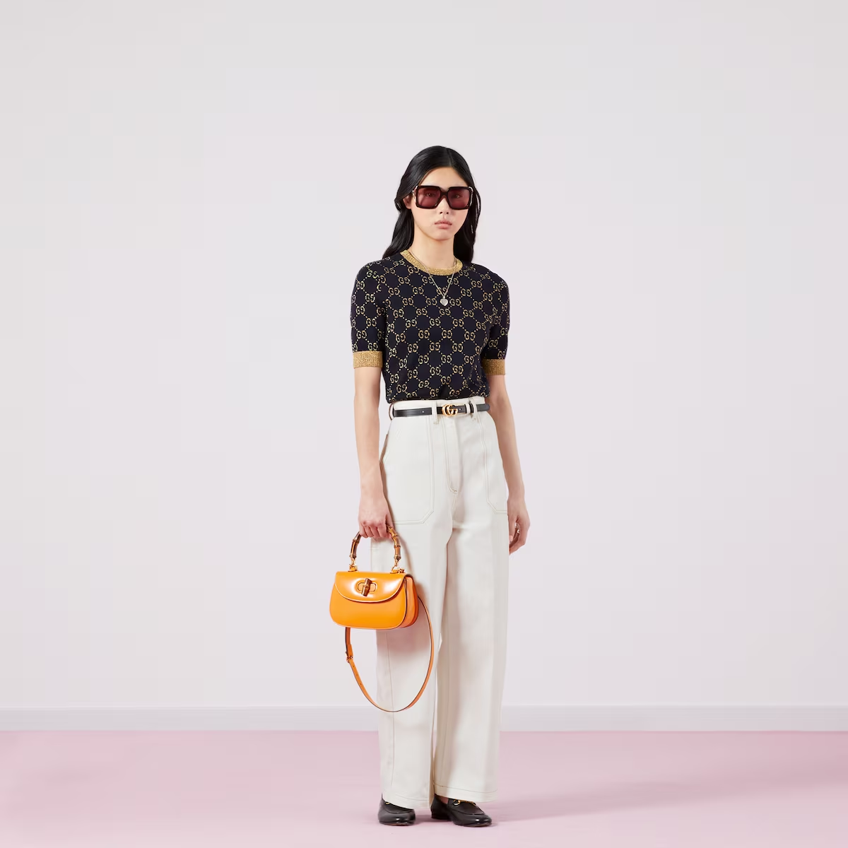 GUCCI BAMBOO 1947 SMALL TOP HANDLE BAG